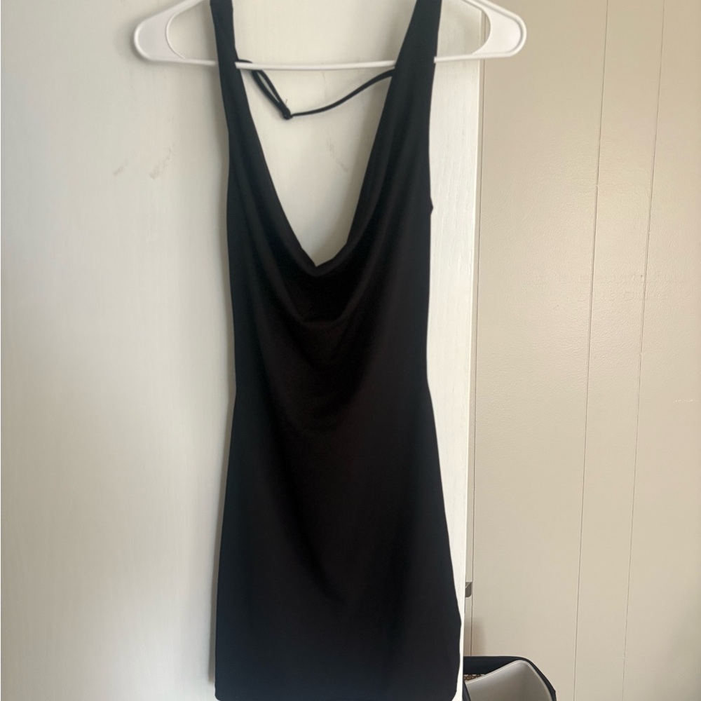 SHEIN Black Backless Dress